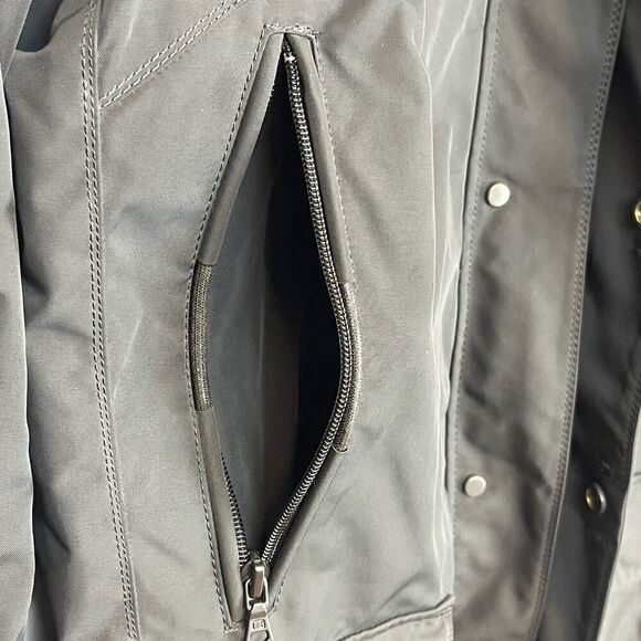 Elie Tahari Coat Men's Medium Black Heavyweight Full Zip Military Field Jacket - Picture 6 of 15